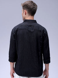 The Indian Garage Co Men Relaxed Fit Dobby Textured Resortwear Shirt