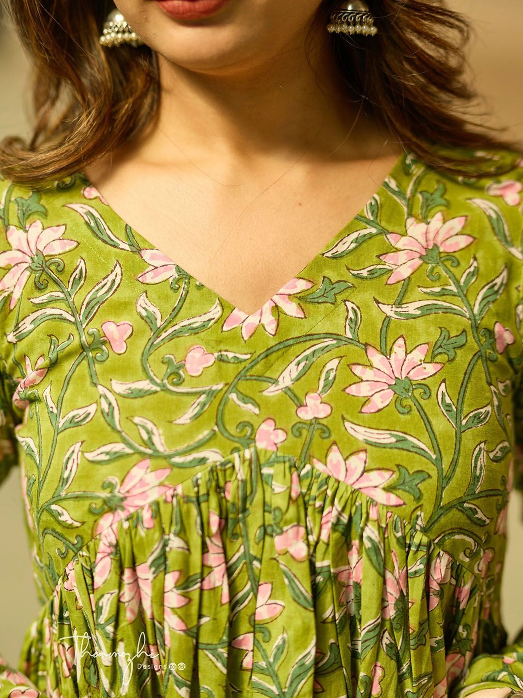 KALINI Women Floral Printed Anarkali Kurta with Trousers & Dupatta