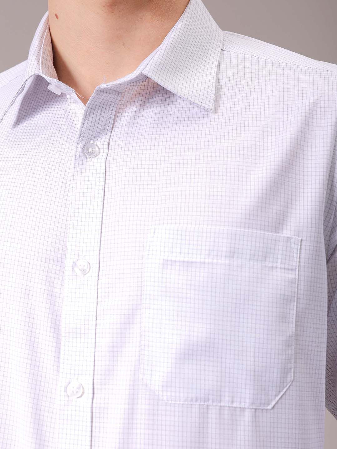 The Indian Garage Co. X Luxe Men Spread Collar Micro Checked Slim Fit Formal Shirt