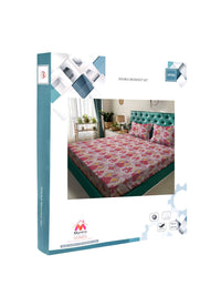 Myntra Elegant Homes Book Fold Red Printed 300 TC Fitted King Bedsheet Set 2.5m x 2.25m