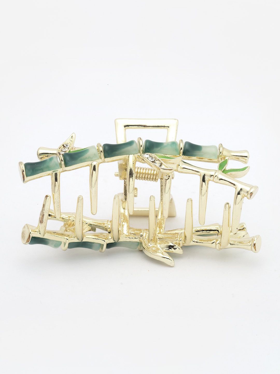 PANASH Women Gold-Plated Stone Studded Embellished Claw Clip