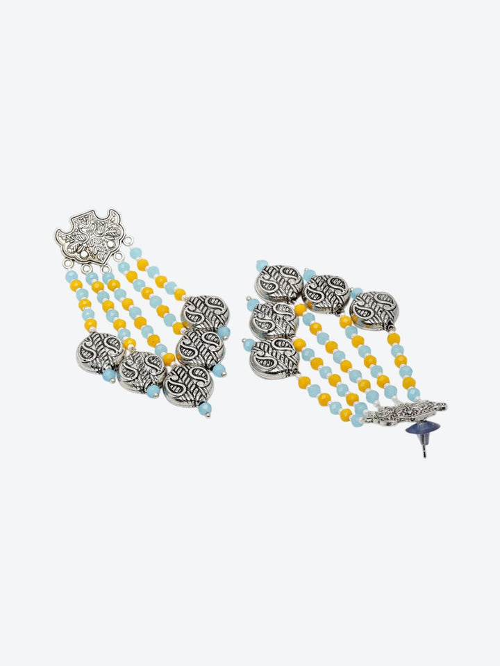 Anting-anting Jatuh Kontemporari Bersalut Perak Anouk