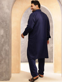 SOJANYA PLUS Shirt Collar Pathani Kurta With Pyjama