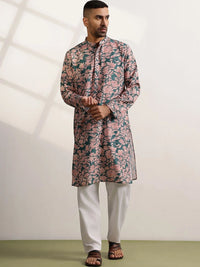 Anouk Men Floral Printed Regular Kurta with Trousers