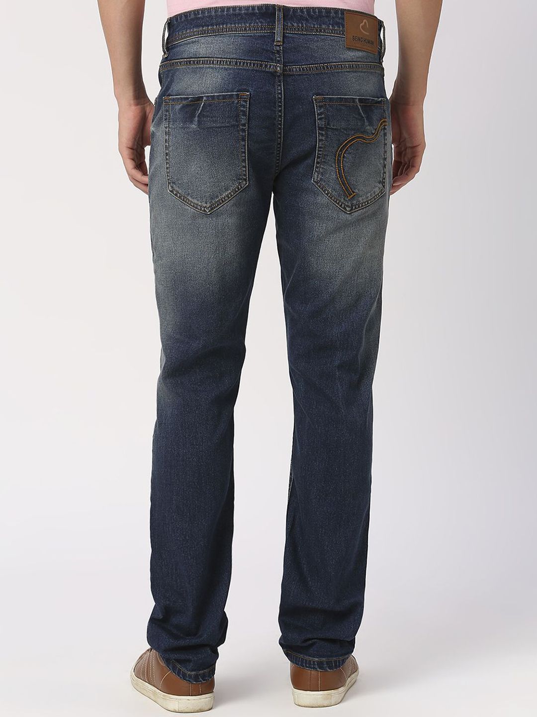 Being Human Men Slim Fit Clean Look Light Fade Jeans