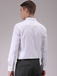The Indian Garage Co. X Luxe Men Cutaway Collar Vertical Striped Slim Fit Formal Shirt