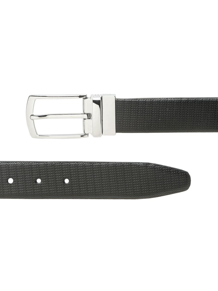 Teakwood Leathers Men Textured Leather Reversible Formal Belt