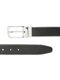 Teakwood Leathers Men Textured Leather Reversible Formal Belt