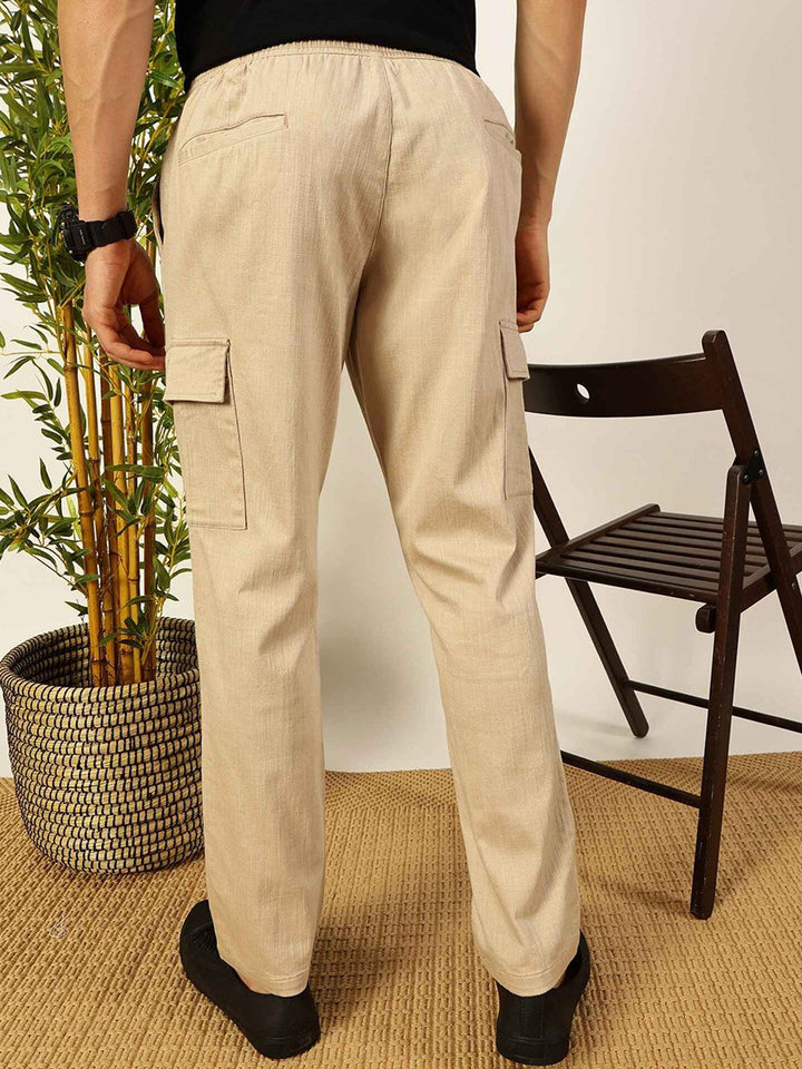 Thomas Scott Men Smart Straight Fit Cotton Trousers
