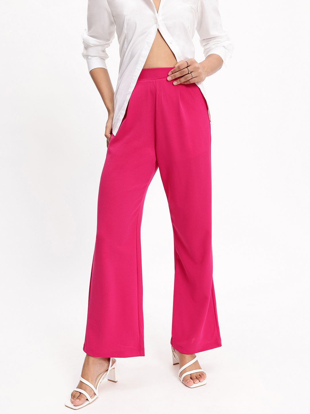 DressBerry Women Elevated Basics Flared Trouser