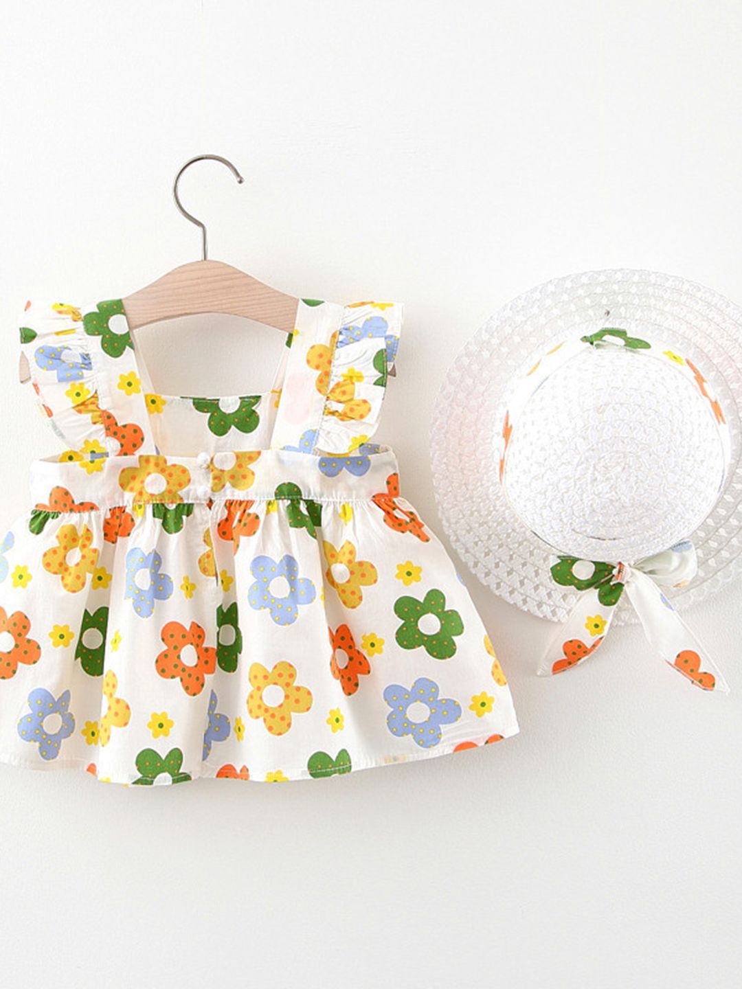 YK Floral Print Fit & Flare Dress