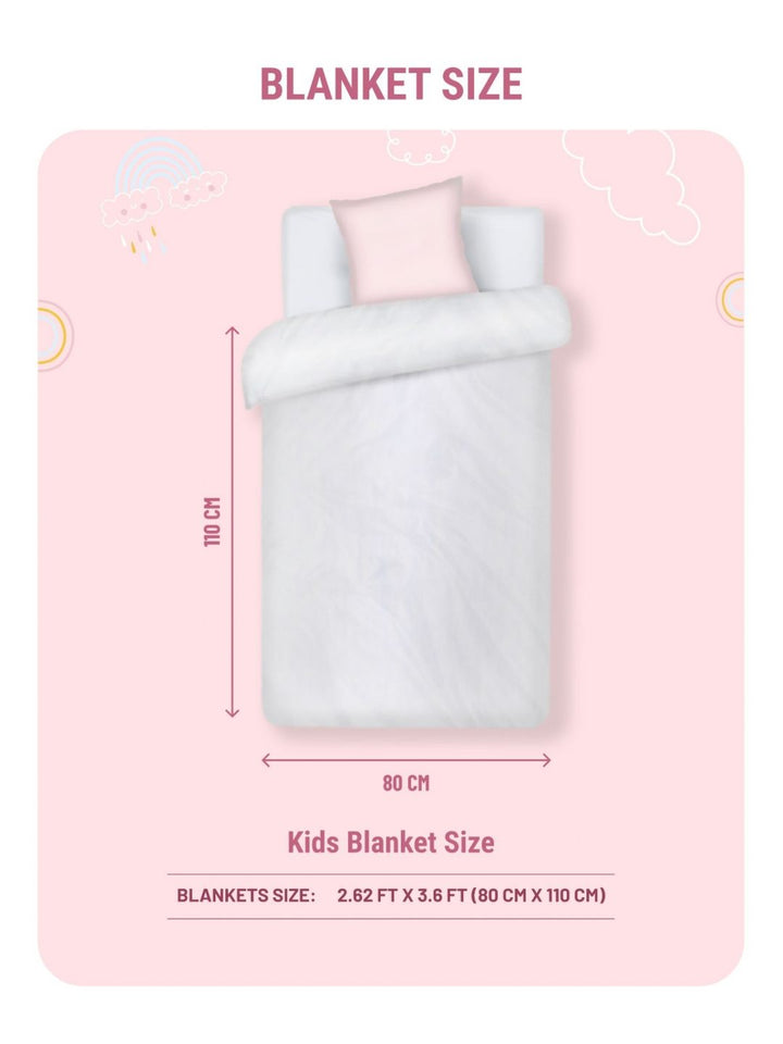 Monte Carlo Pink & Beige Cartoon Characters Mild Winter 550 GSM Single Bed Blanket