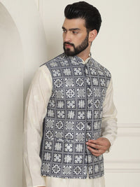 SOJANYA LUXE Jaket Nehru Kolar Mandarin Sulam Lelaki