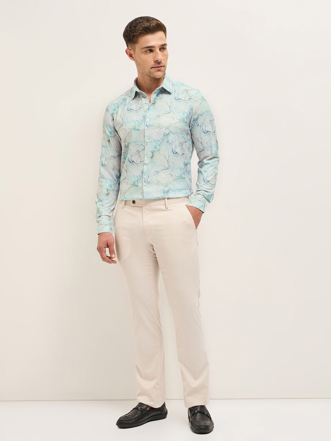 THE BEAR HOUSE Men Tailored Fit Opaque Printed Formal Shirt