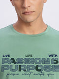 ADRO Typography Printed Round Neck Cotton T-shirt