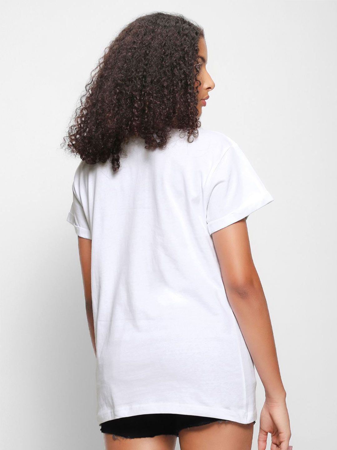 Bewakoof Women Graphic Printed Round Neck Pure Cotton Relaxed Fit T-shirt