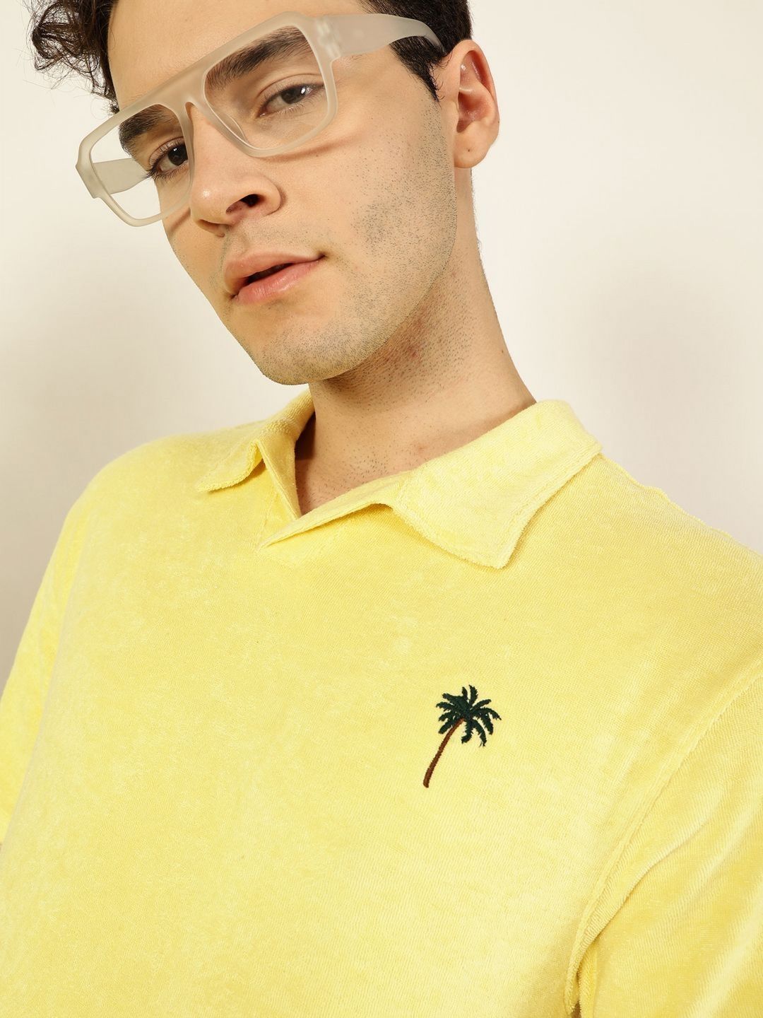 Thomas Scott Men Solid Polo Collar Cotton Relaxed Fit T-Shirt