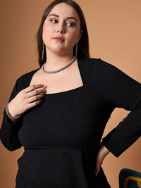 SASSAFRAS Curve Midi Dress