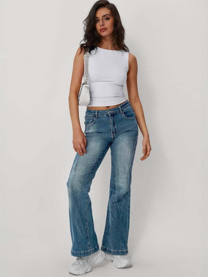 DressBerry Boat Neck Regular Crop Top