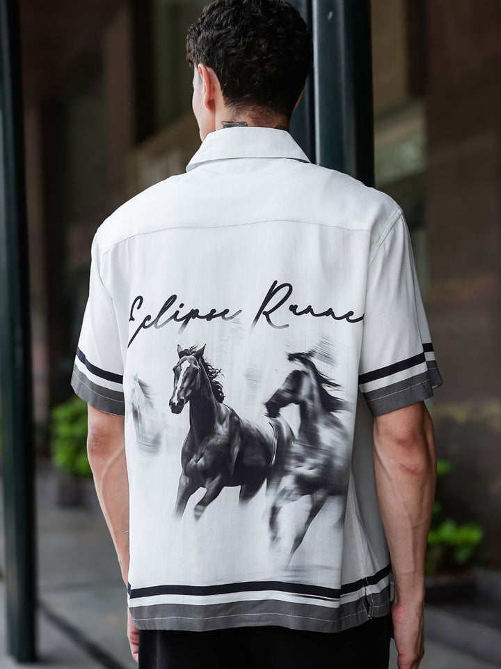 Eszett Eclipse Runner Graphic Cotton Short Sleeves Shirt