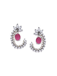 Anting-anting Drop Kontemporari Bersalut Emas Anouk Cubic Zirconia