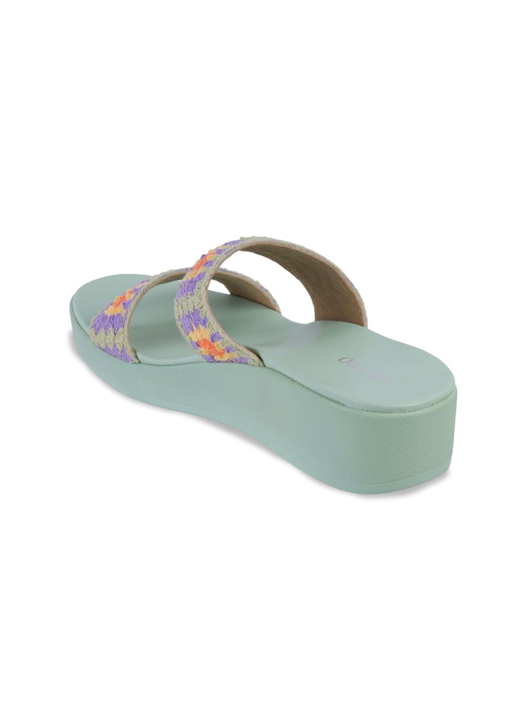Metro Women Embroidered Open Toe Flats