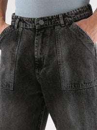 Urbano Fashion Men Loose Baggy Fit Carpenter Cargo Jeans With 6 Pockets Non-Stretchable