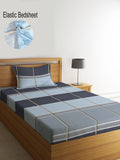 Myntra Elegant Homes Multicoloured Geometric 300 TC Single Bedsheet with 1 Pillow Covers