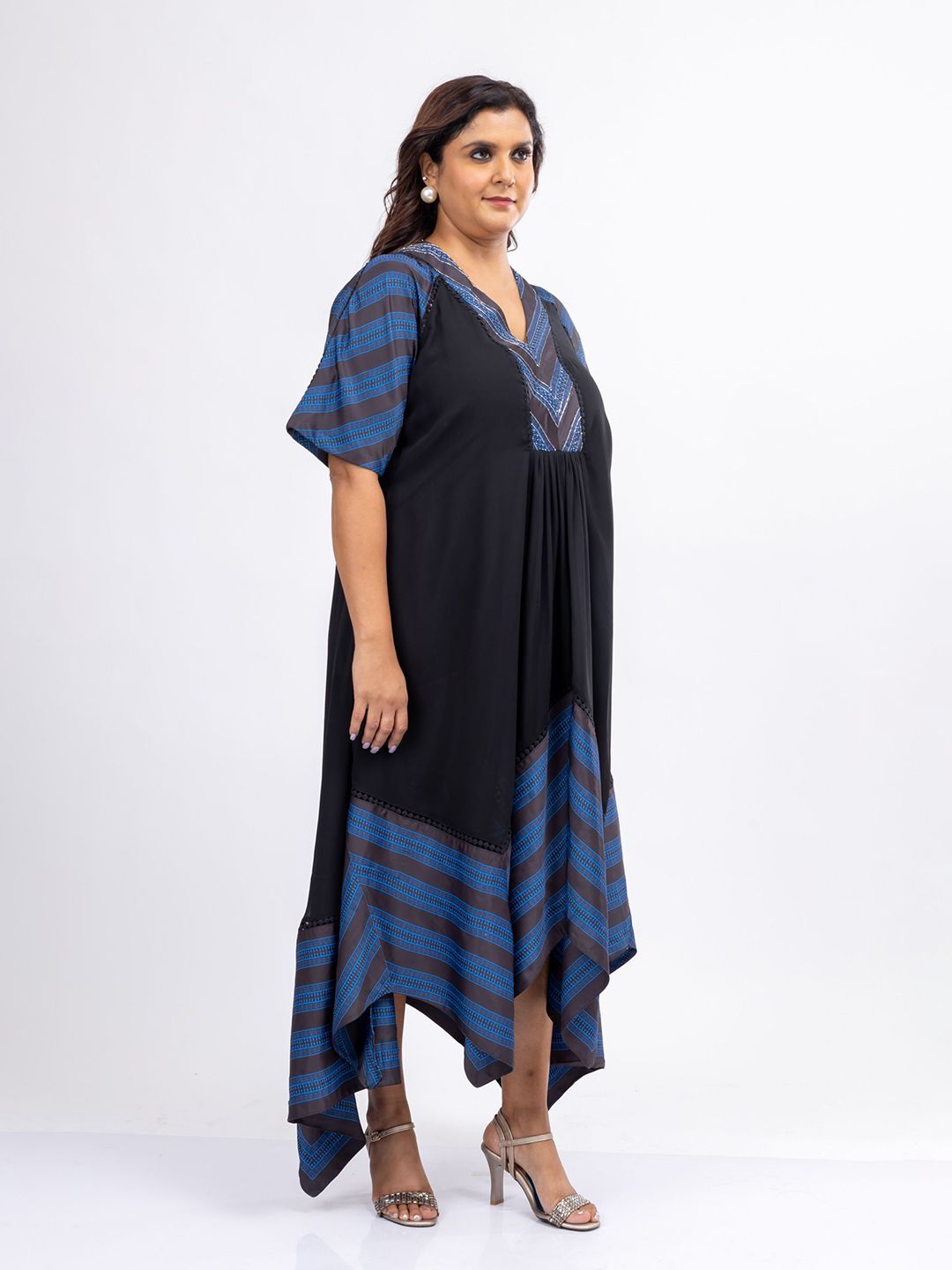 Mamicha Women Printed Satin Maxi Dress