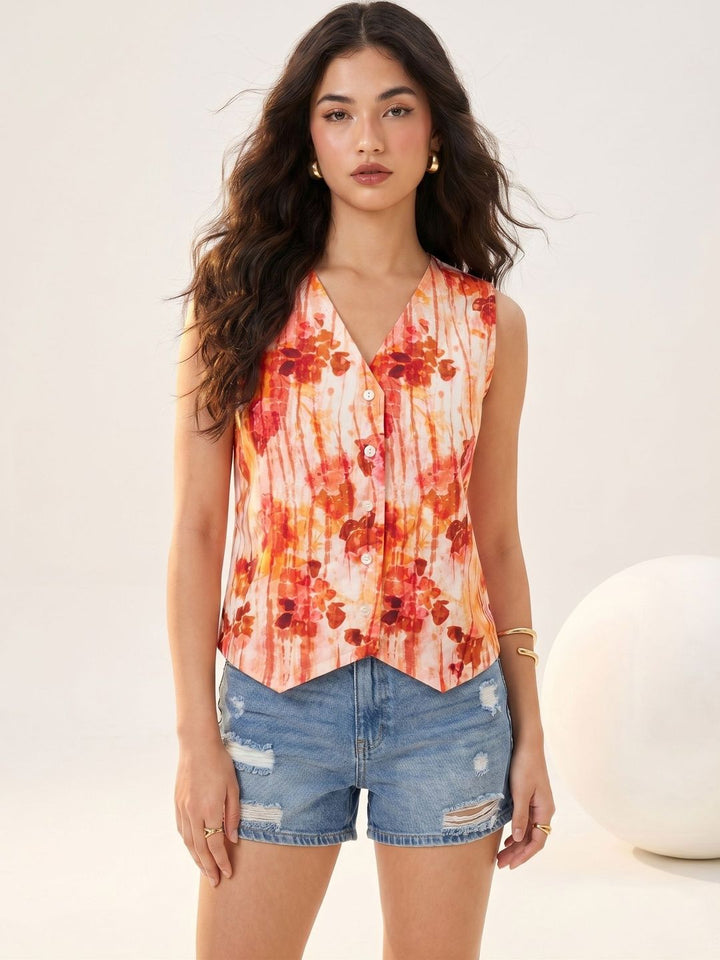 Mamicha Floral Print Top