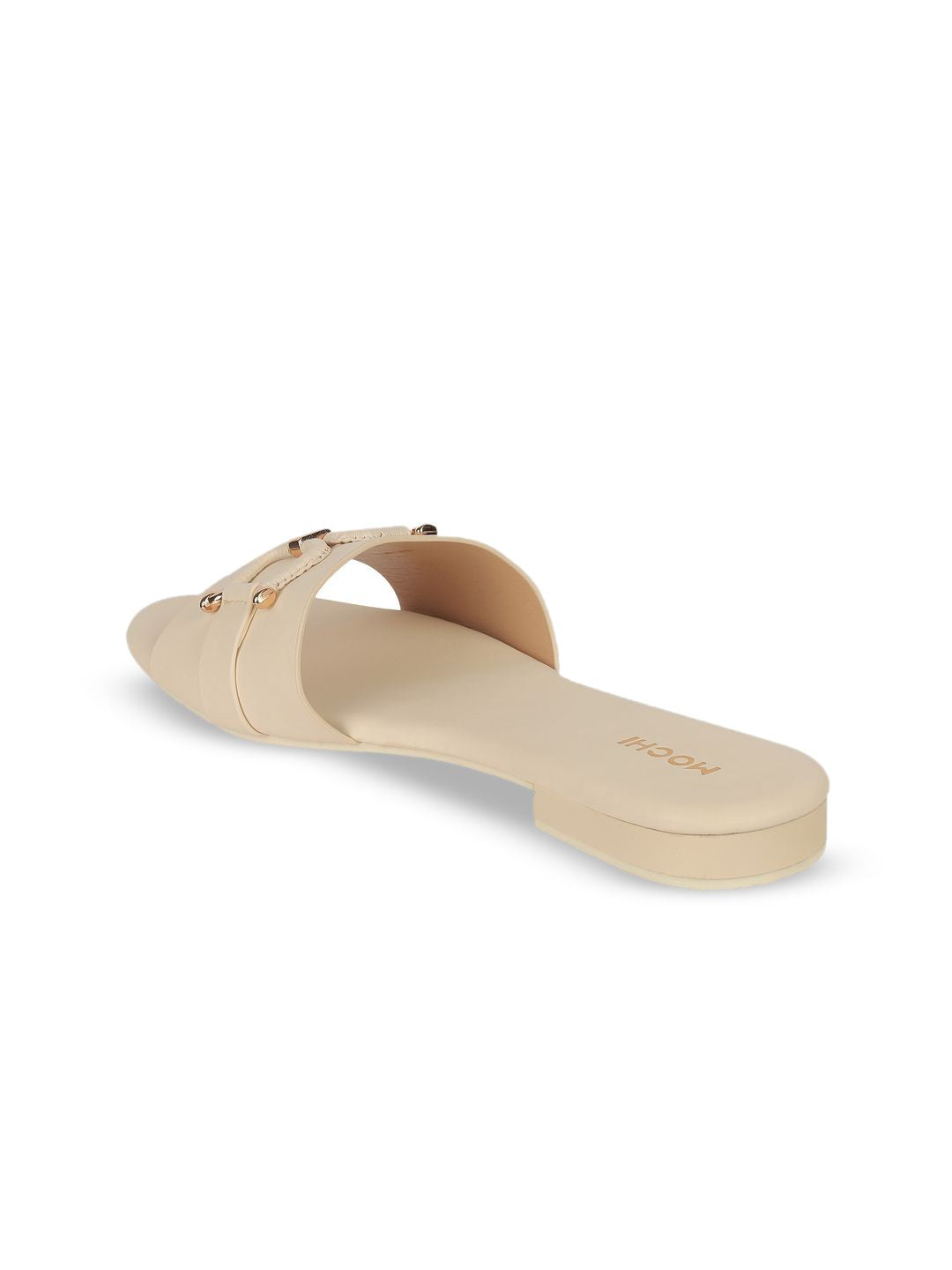 Mochi Women Open Toe Flats with Buckles