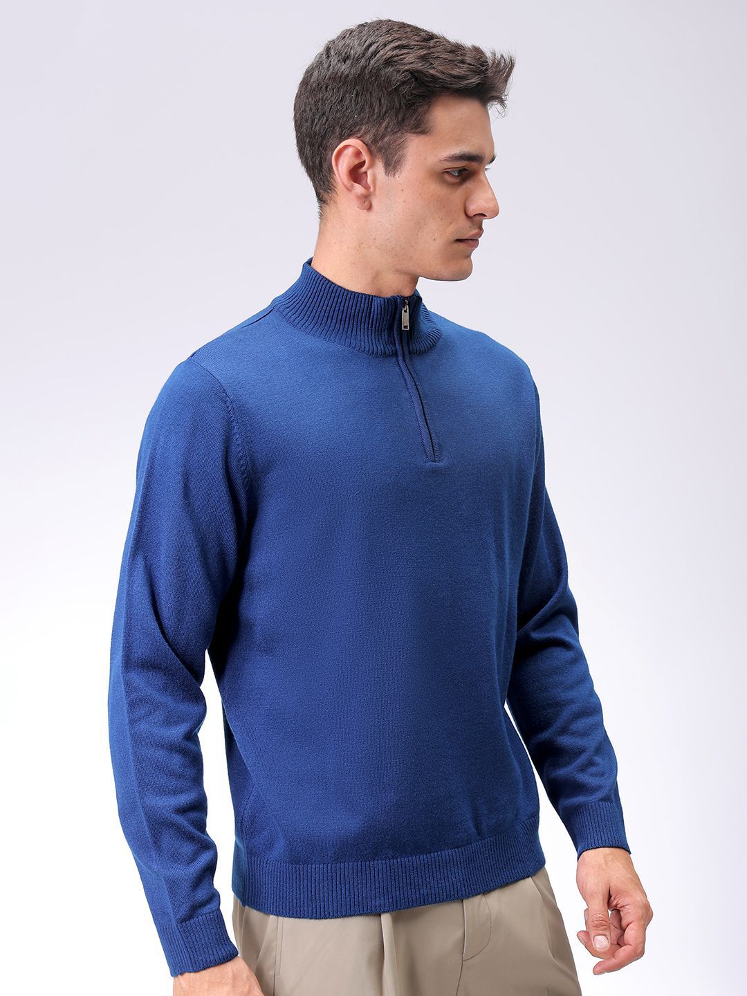 The Indian Garage Co Men Mock Collar Sweaters