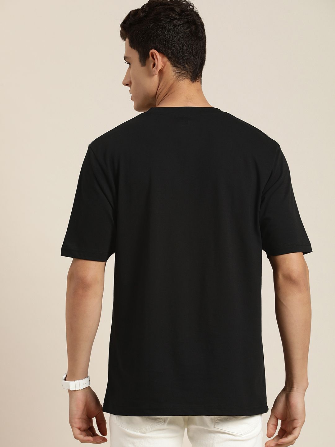 Difference of Opinion Men Typography Printed Pure Cotton Oversize T-shirt