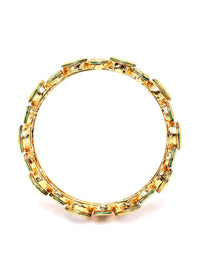 Set Karatcart dari 2 gelang Kundan berlapis emas