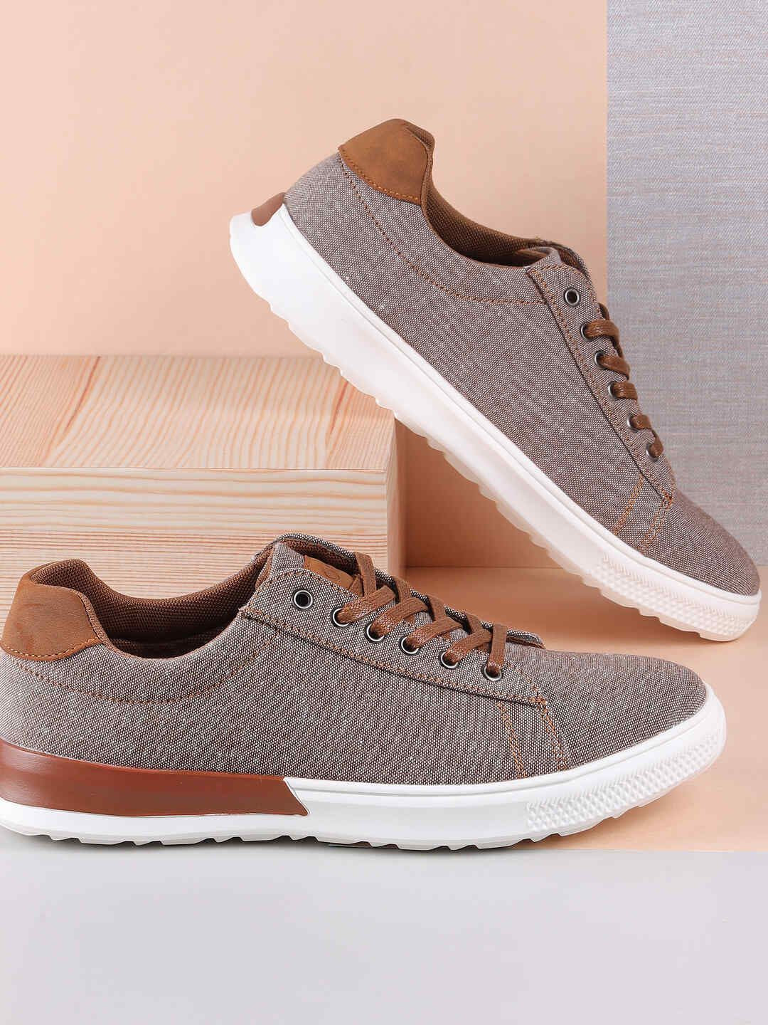 Mochi Men Woven Design Lace Up Sneakers