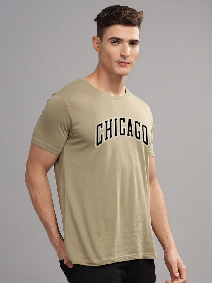 ADRO Men Typography Printed Applique T-shirt