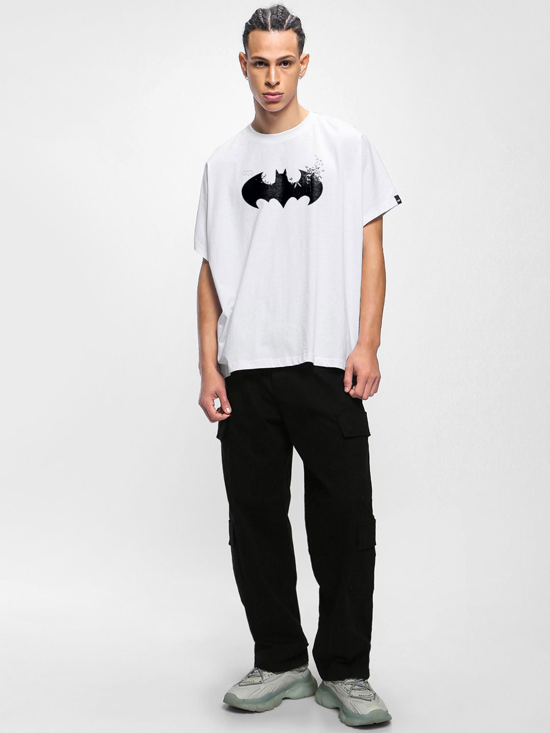 Bewakoof Men Batman Superhero Graphic Oversized T-shirt