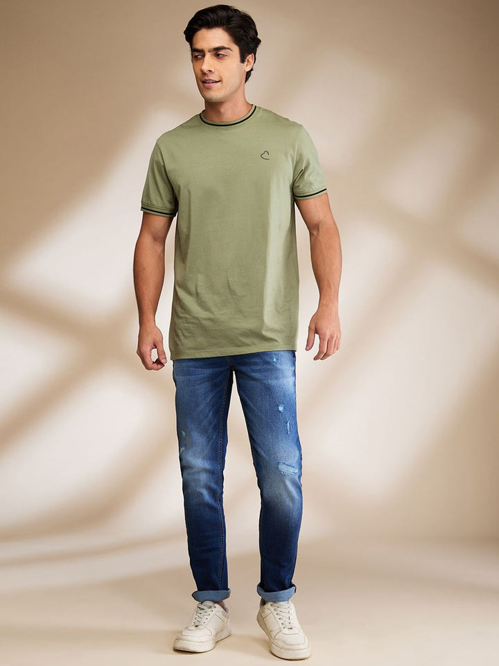 Being Human Men Solid Mid-Rise Skinny Fit Cat Scratches Jeans
