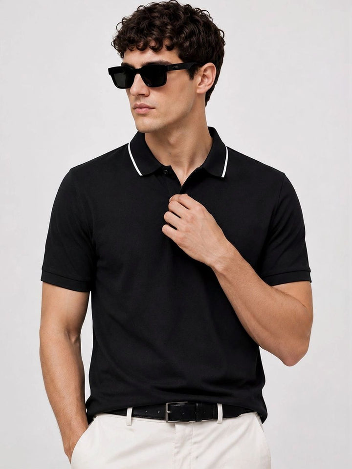 ADRO Men Polo Collar T-shirt