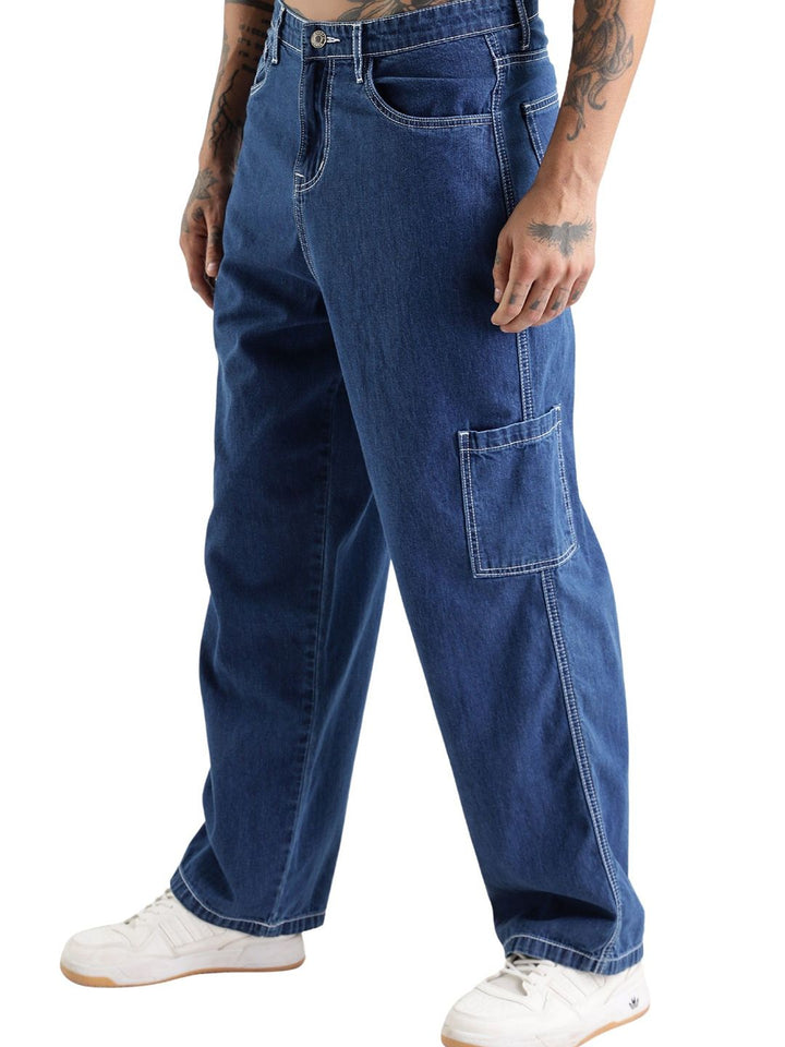 Eszett Men Mid-Rise Baggy Cargos