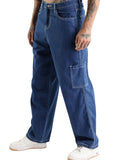 Eszett Men Mid-Rise Baggy Cargos