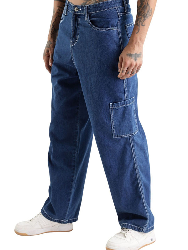 Eszett Men Mid-Rise Baggy Cargos