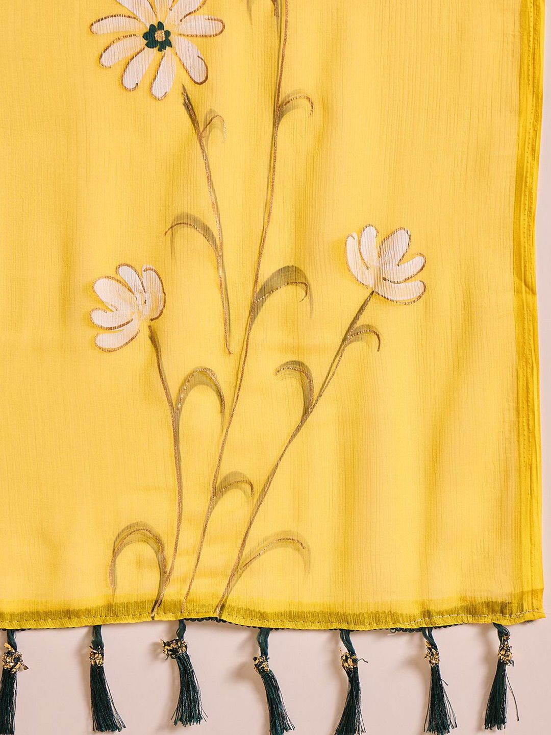 Saree mall Floral Poly Chiffon Sarees