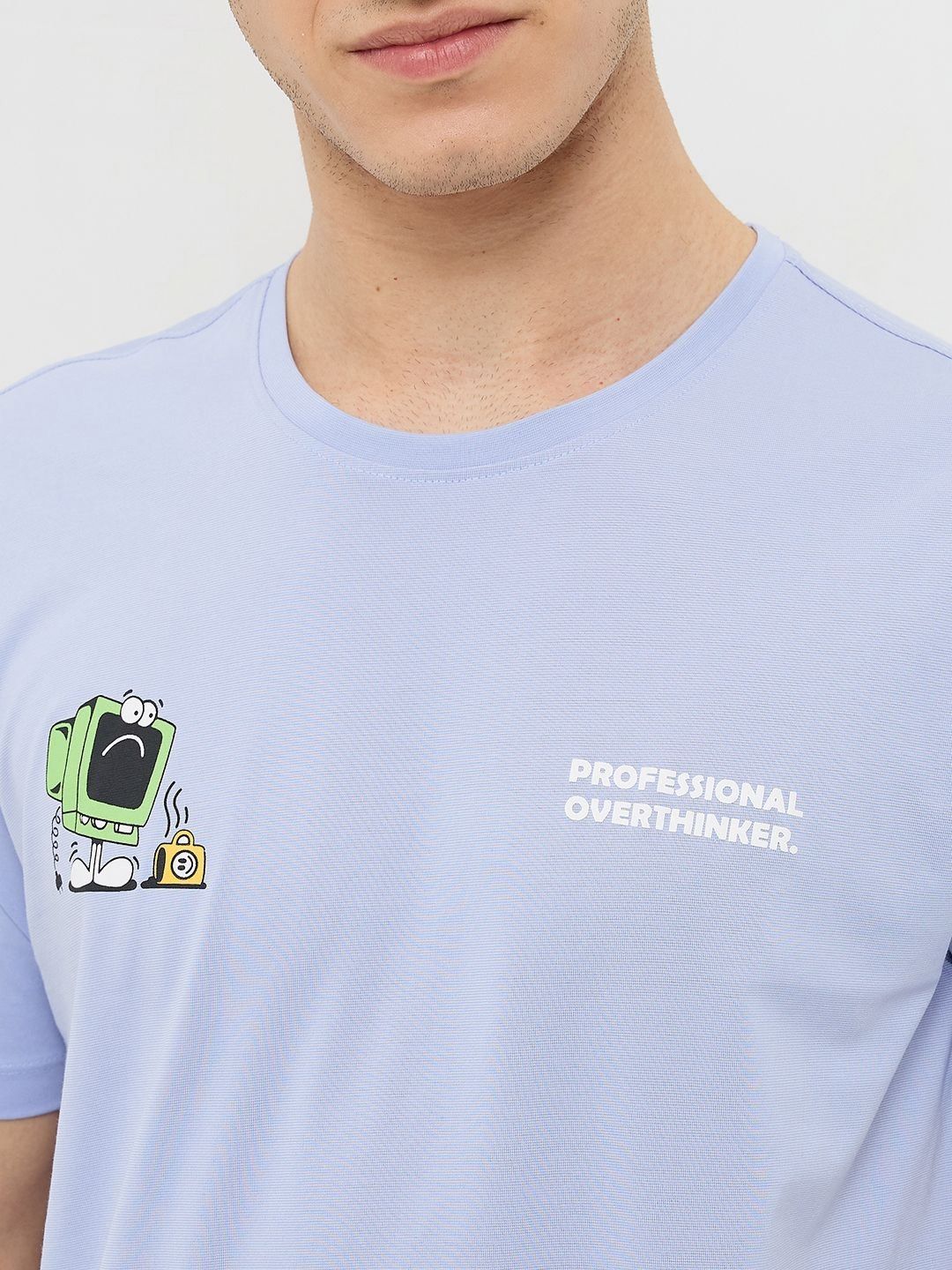 SPYKAR Men Graphic Printed Round Neck Cotton Slim Fit T-shirt