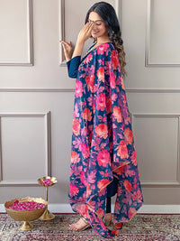 KALINI Women Floral Embroidered Regular Kurta with Trousers & With Dupatta