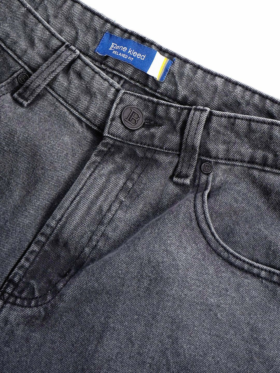 Bene Kleed Men Relaxed Fit Mid-Rise Cotton Denim Shorts