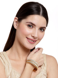 Anouk Set Of 2 Rhodium-Plated Bangles