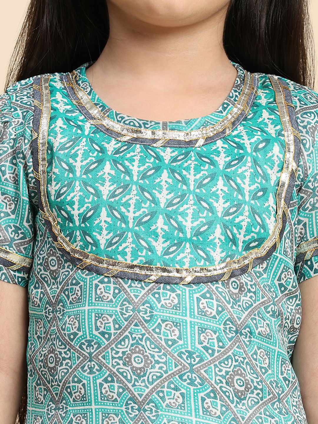 Cutiekins Boys Ethnic Motifs Printed A-Line Cotton Kurta with Salwar & With Dupatta