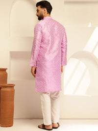 SOJANYA Woven Design Mandarin Collar Straight Kurta