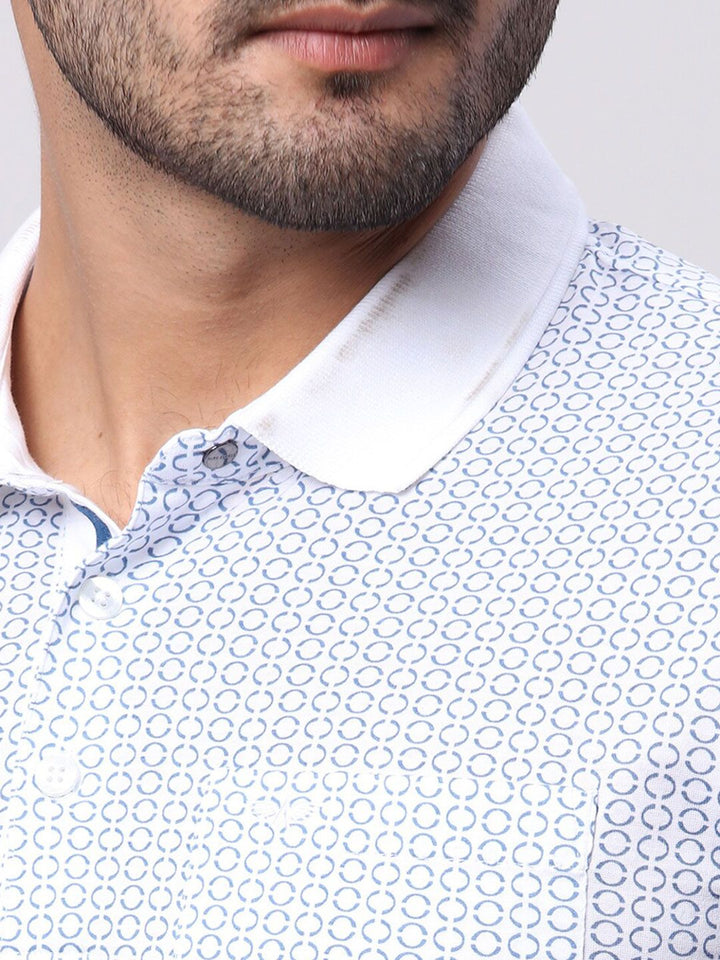 Park Avenue Men Polo Collar Pockets Slim Fit T-shirt